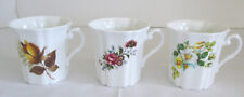 Royal Grafton Fine Bone China Ribbed Flower Mugs Set of 3 picture
