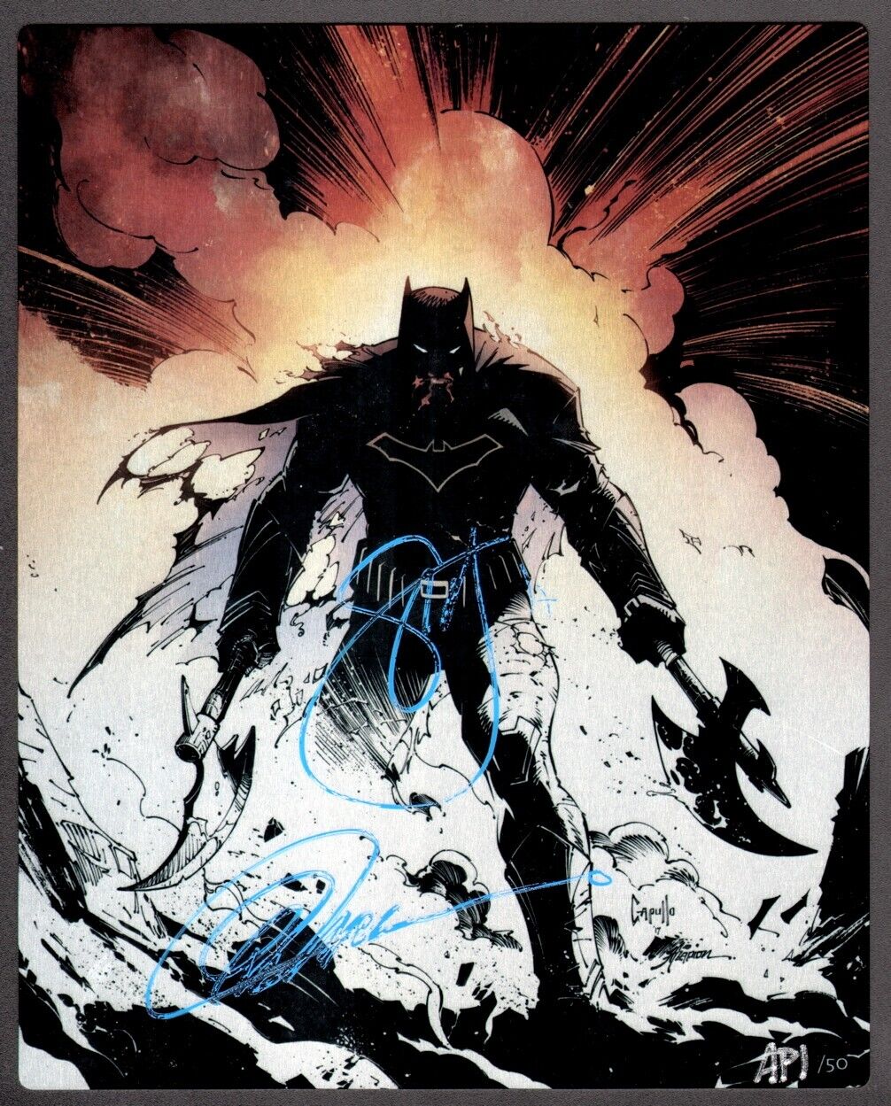Greg Capullo & Scott Snyder SIGNED Batman Dark Knights Metal Art Print AP #1