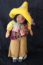 Vtg 40's Georgene Novelty Cloth Doll Mexican, Mexico, W/ Music box, La Cucaracha picture