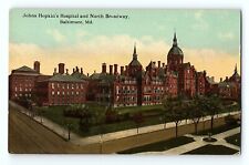 Johns Hopkins Hospital And North Broadway Baltimore Maryland Vintage Postcard picture