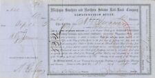 Addison G. Jerome signed Michigan Southern and Northern Indiana Rail-Road Co. -  picture