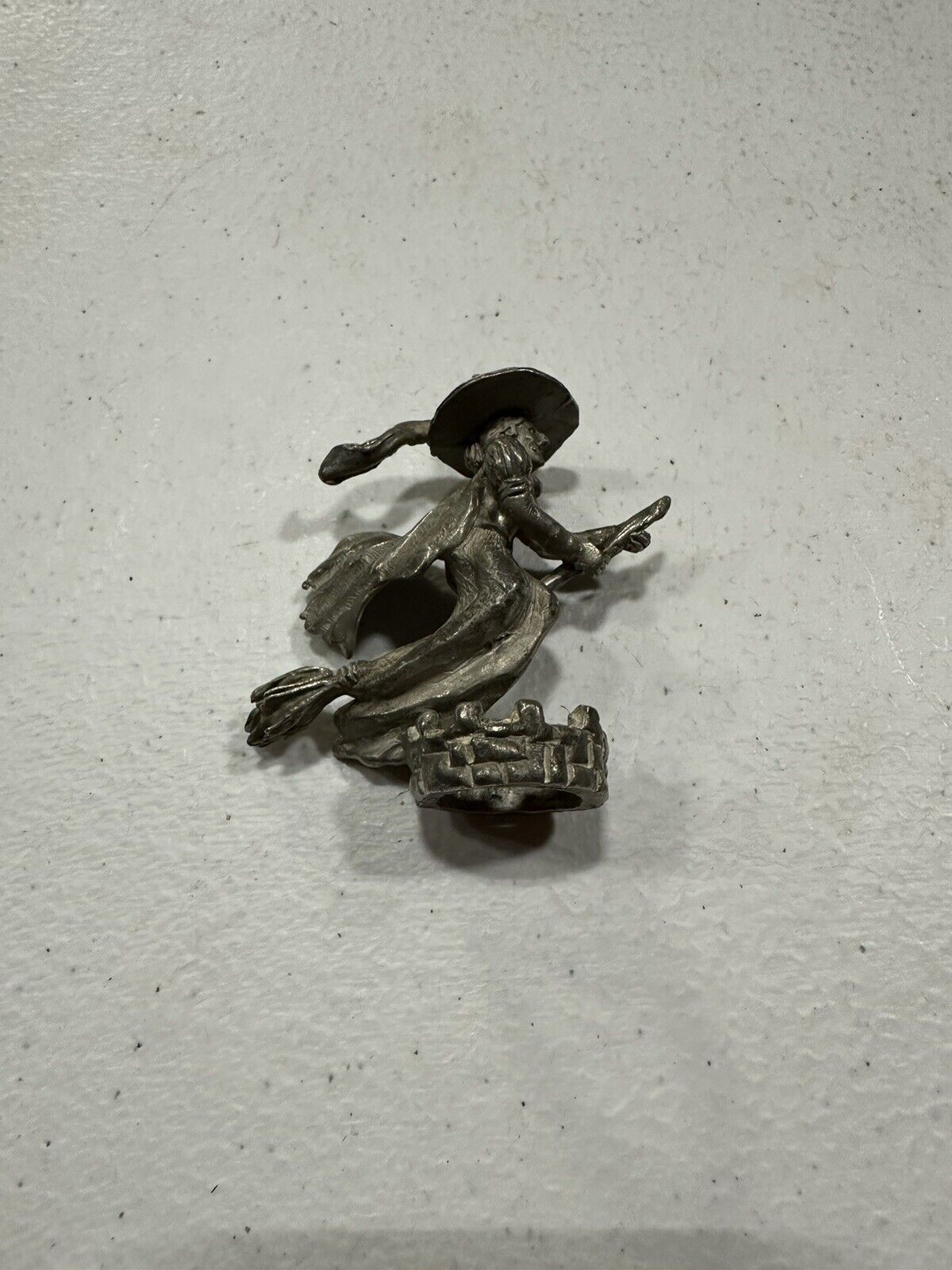 Wicked Witch of the West on Castle Wizard of Oz Comstock Pewter Figurine - Used