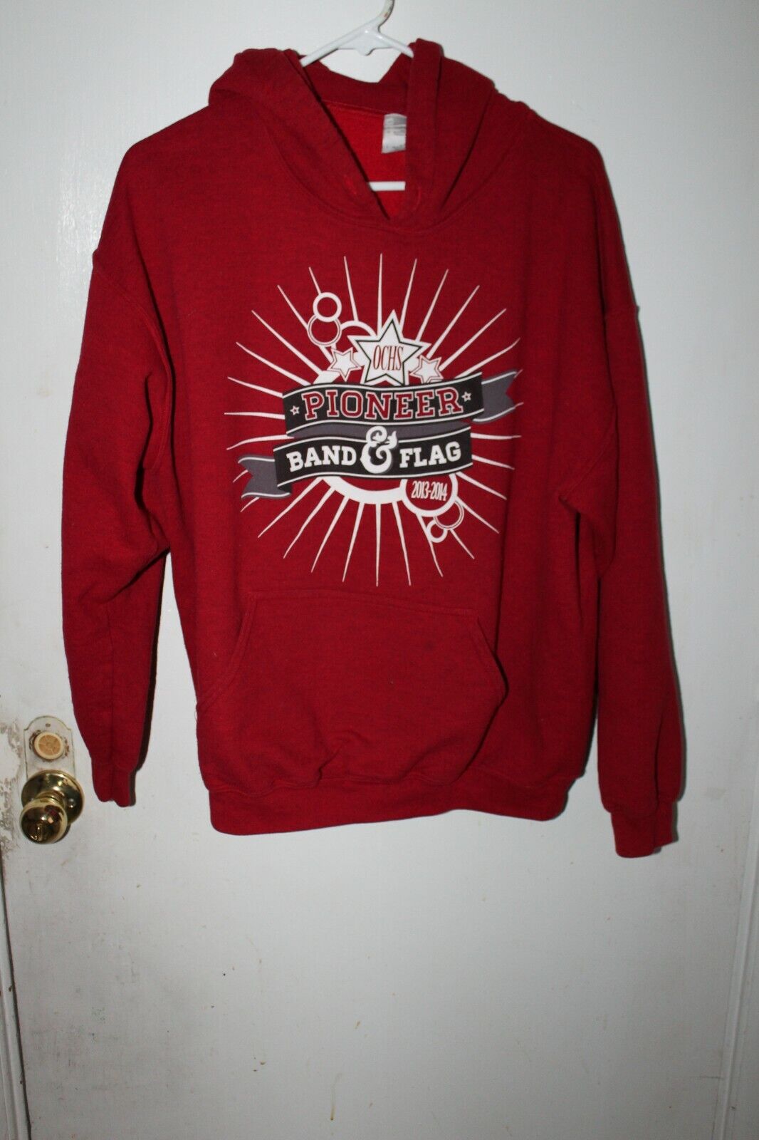 Oregon City High School Pioneers Band and Flag Hoodie 2013-2014 Large