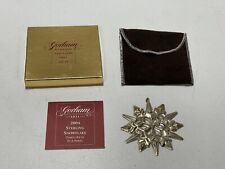 2004 Gorham Annual Sterling Silver SNOWFLAKE Christmas Ornament 35th w/ Box picture