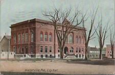 Postcard City Hall Waterville ME Maine  picture
