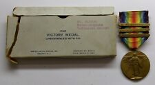 VINTAGE WW I 1920 U.S. Victory Medal in Box with 3 Bars St. Mihiel picture