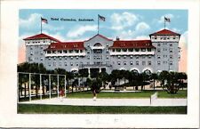 VINTAGE CONTINENTAL SIZE SOFT-PAPER PICTURE HOTEL CLARENDON & BEACH SEABREEZE picture