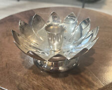 Vintage Single Reed & Barton Lotus Flower Silverplate Candle Holder #3001   picture