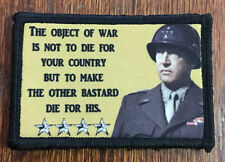 WWII General George S Patton Quote Morale Patch Military Tactical Army Flag USA picture