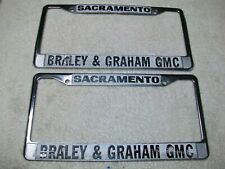 Vintage Braley & Graham GMC Sacramento California License Plate Frame picture