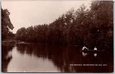 The Medway Maidstone Kent England Boating on Lake Real Photo RPPC Postcard picture