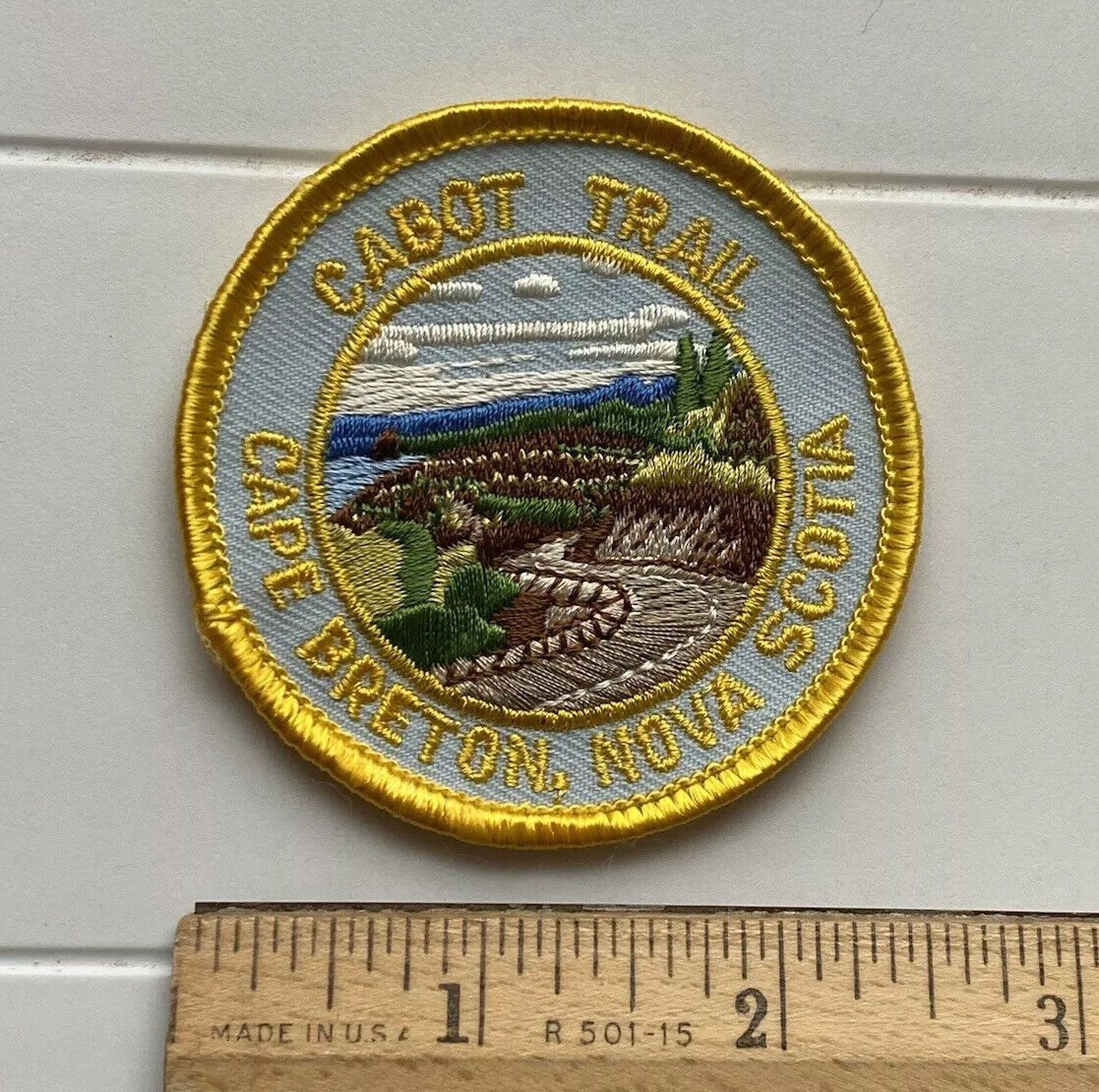 Cabot Trail Cape Breton Nova Scotia Canada 2.5” Round Embroidered Patch Badge