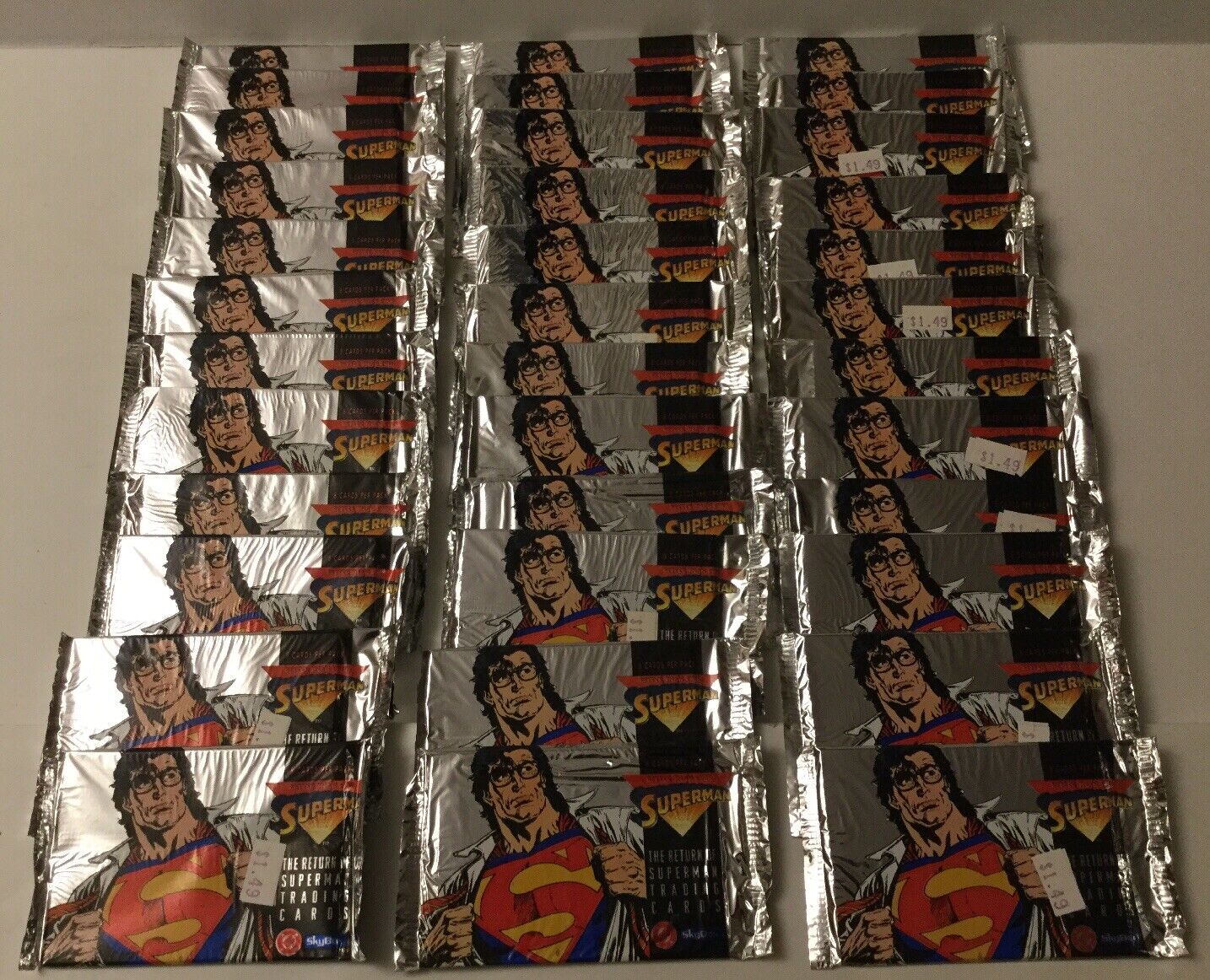 1993 SKYBOX THE RETURN OF SUPERMAN LOT OF 36 SEALED PACKS