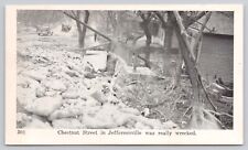 Postcard Jeffersonville Indiana Flood Jan 1937 Chestnut Street picture