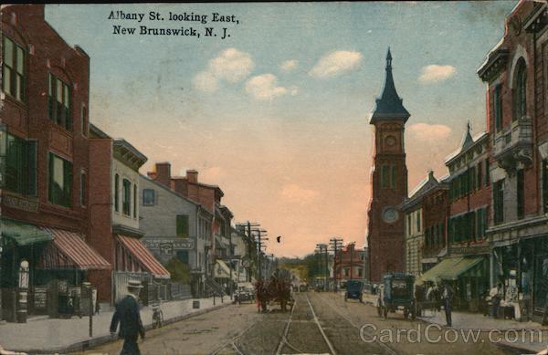 1919 New Brunswick,NJ Albany St. Looking East Middlesex County New Jersey