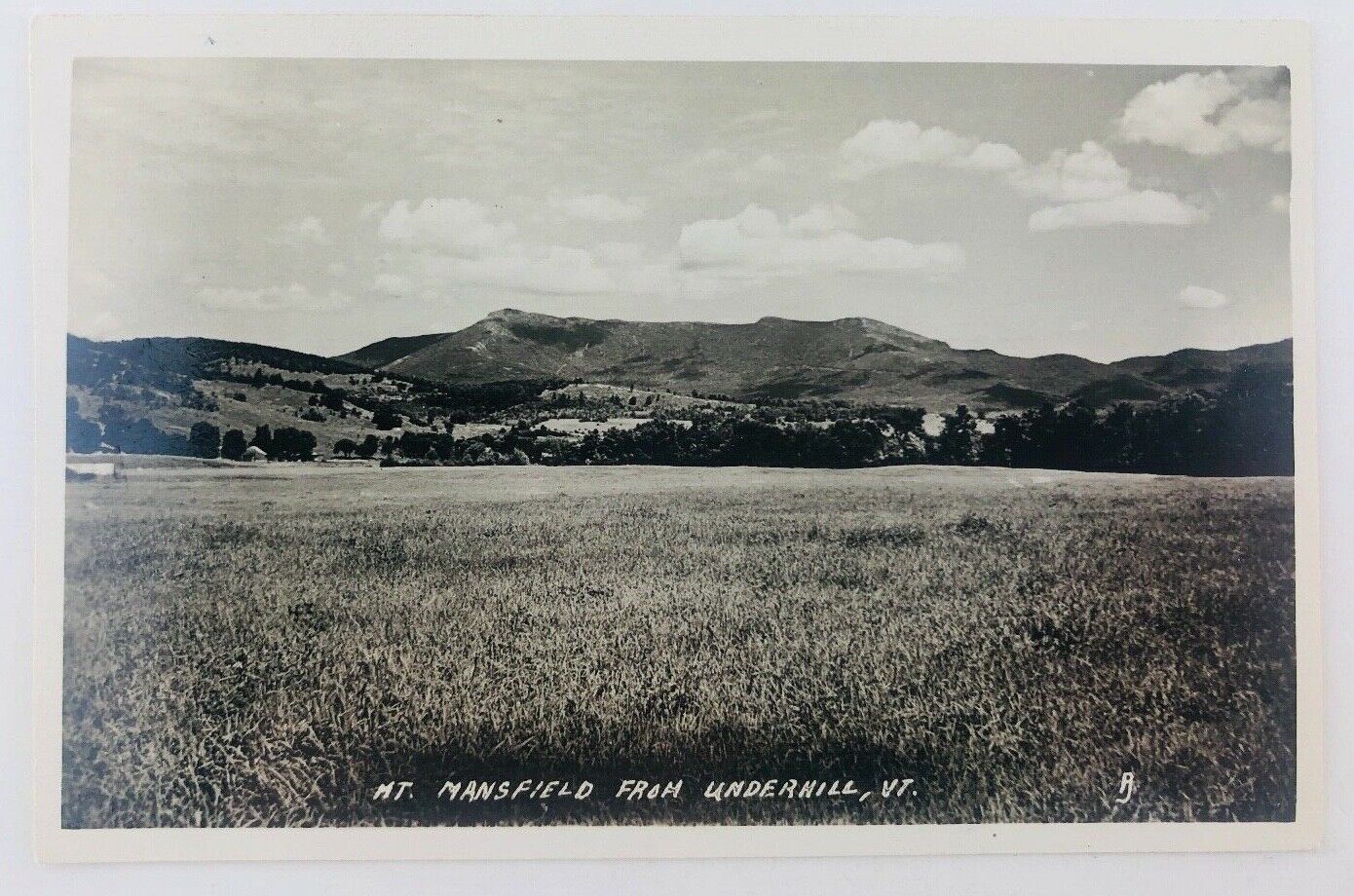 Vintage Underhill Vermont VT RPPC Mt. Mansfield From Underhill Postcard