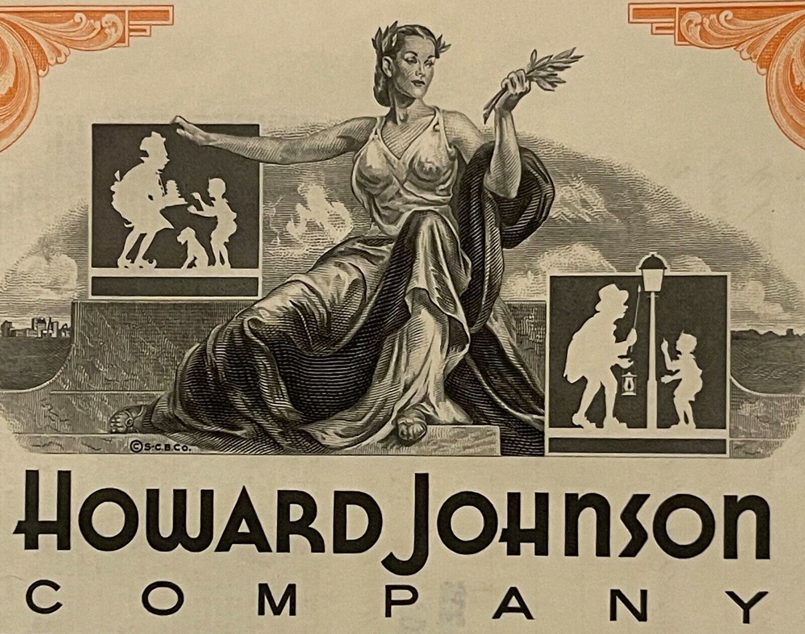 Vintage 1960s Howard Johnson, HoJo Stock Certificate Extinct American Icon RIP
