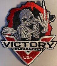 Victory Motorcycles USA Skeleton Middle Finger Patch RARE picture