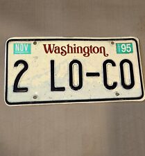 WASHINGTON State personal license plate. 2 LO-CO picture