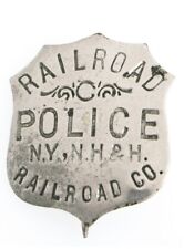 NEW YORK, NEW HAVEN & HARTFORD RAILROAD POLICE BADGE picture
