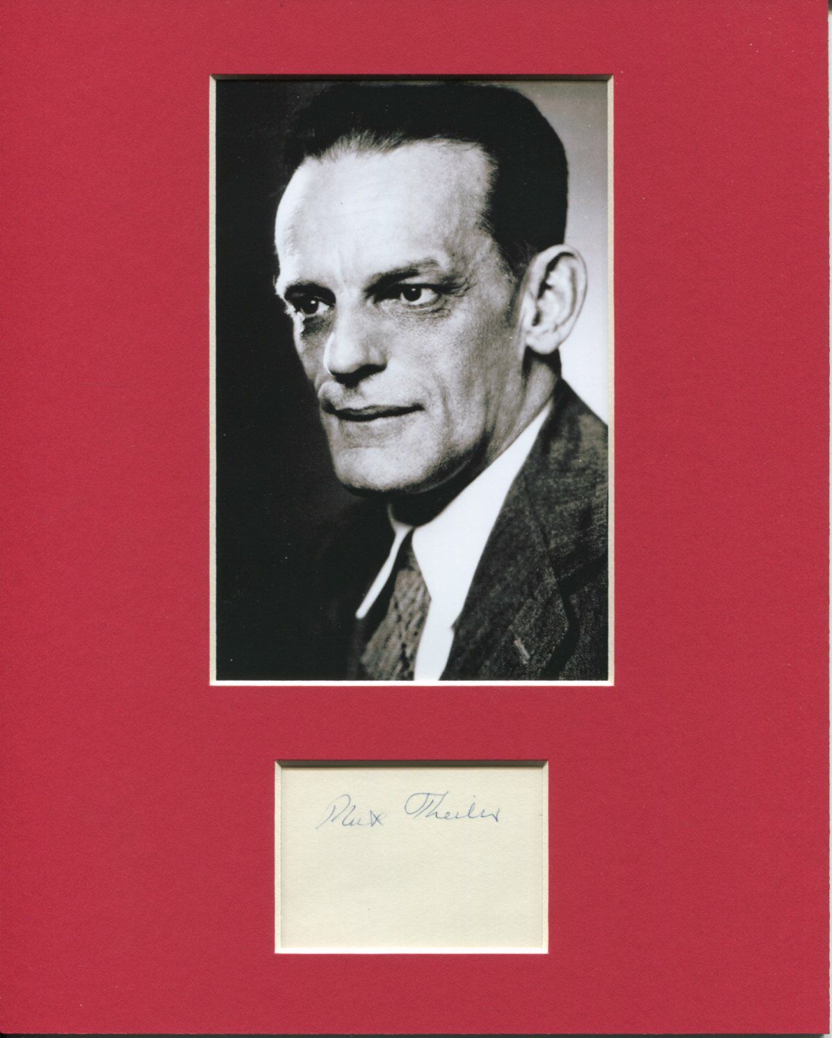 Max Theiler 1951 Nobel Prize Winner Medicine Rare Signed Autograph Photo Display