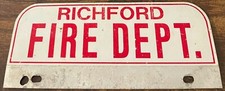 Richford Fire Department Booster License Plate Topper New York Vermont RFD picture