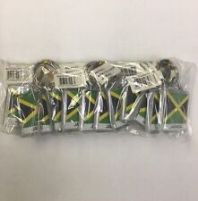 12 Pieces Jamaica Flag Keychain Plastic Double Sided New Great Souvenir picture