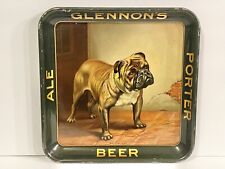 Glennons Beer Tray Pittston Wilkes-barre Scranton Porter  Brewery Bulldog Pic picture
