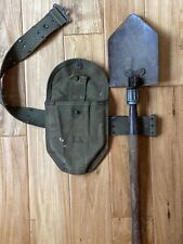 Antique US Army spade foldable Canvas Sleeve Belt picture