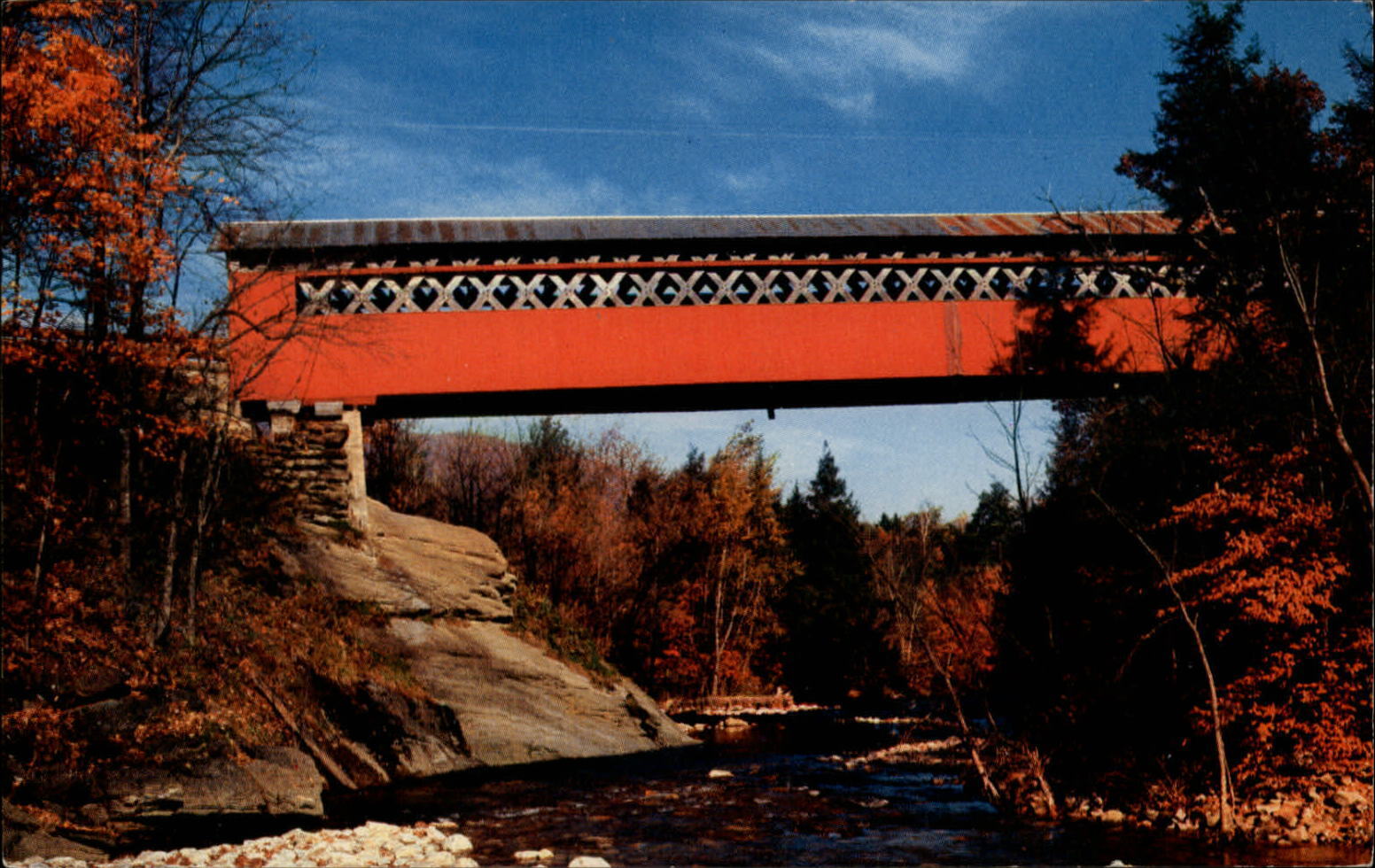 Vermont Chiselville Covered Bridge ~ postcard sku813