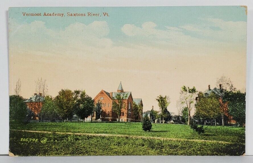 VT Saxtons River Vermont Academy 1909 Postcard Q13