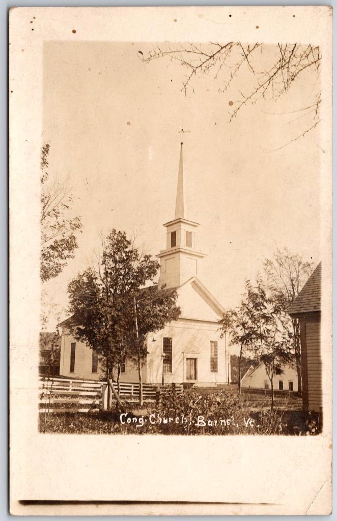 VT - BARNET VERMONT RPPC Postcard CONGREGATIONAL CHURCH