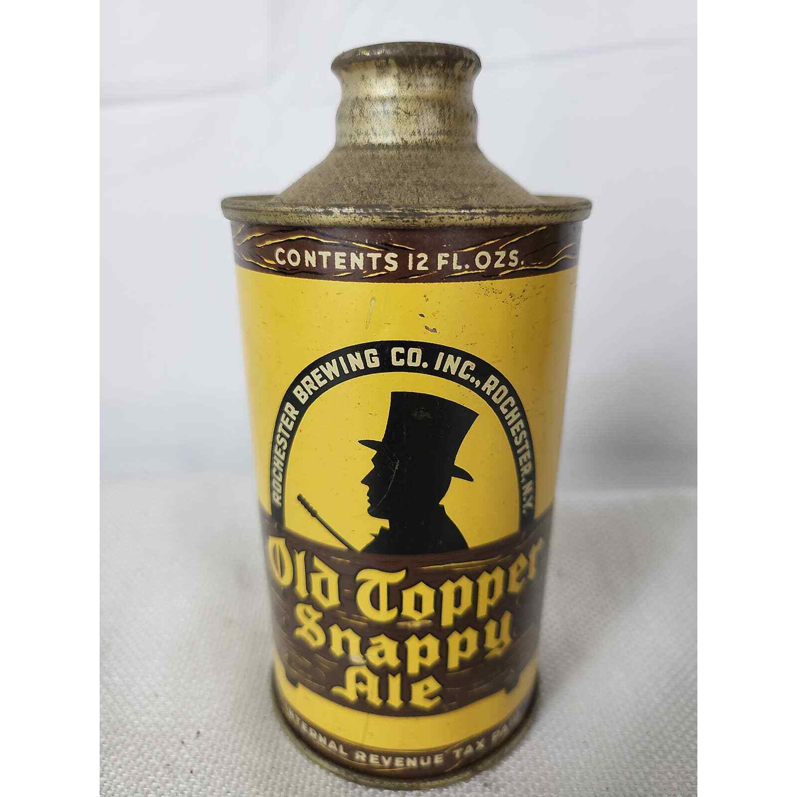 Old Topper Snappy Ale Rochester Brewing Co Cone Top Beer Can