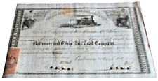 1869 BALTIMORE & OHIO RAILROAD STOCK CERTIFICATE picture