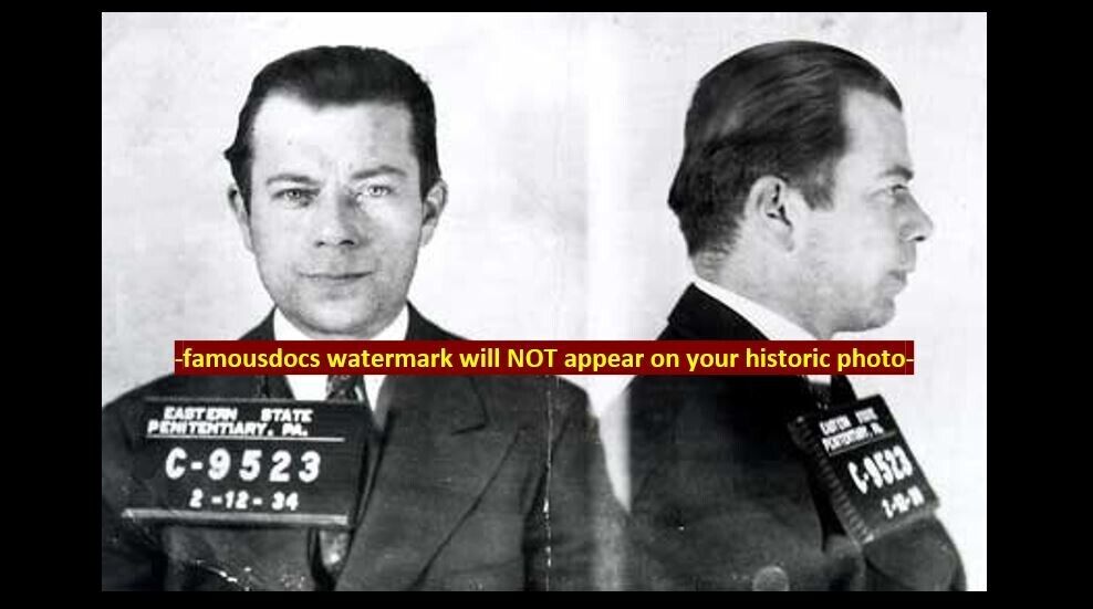 1934 Willie Sutton Mug Shot PHOTO Bank Robber Stole $2 Million,State Prison Pic
