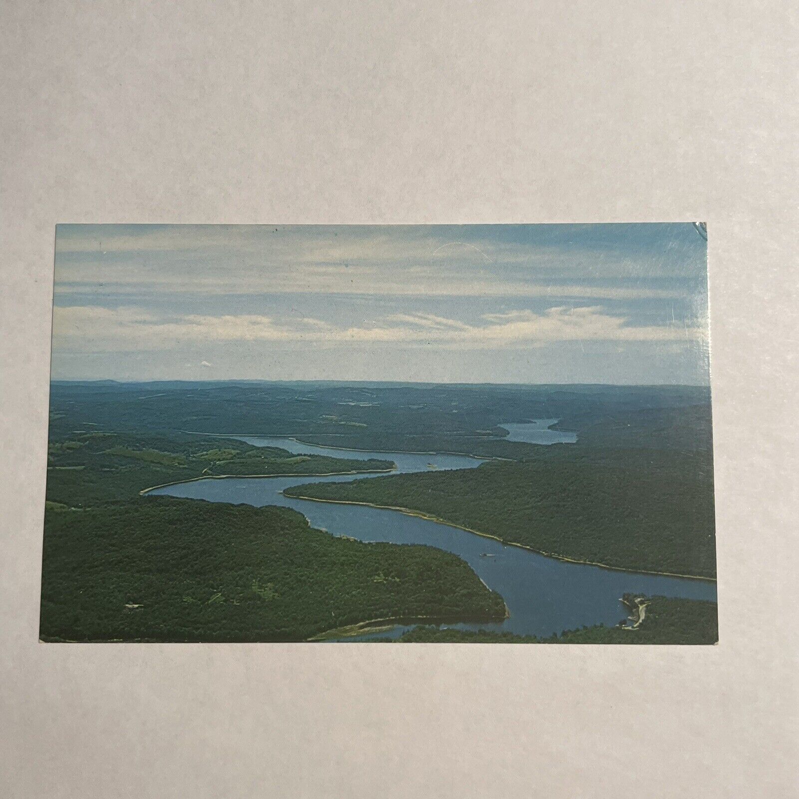 Lake Whitingham VT Aerial View Windham County Vermont Vintage Postcard