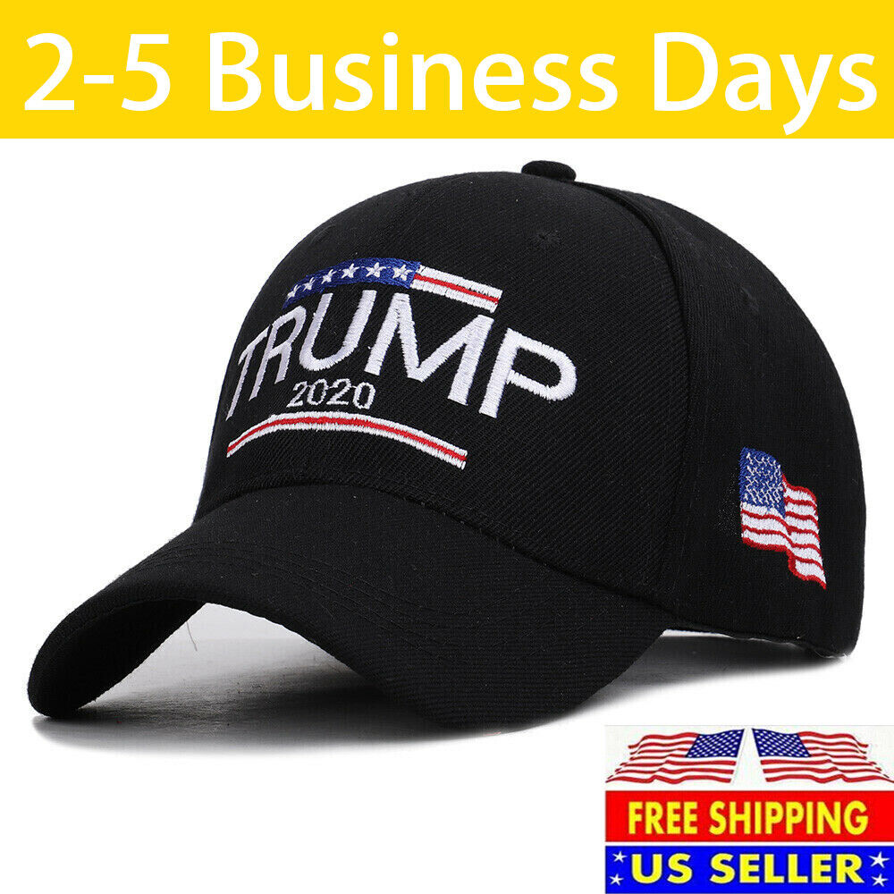 Trump 2020 MAGA Hat Embroidered Hat Keep Make America Great Again Cap Black Vz