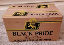 1969 BLACK PRIDE BEER CASE BOX Cardboard West Bend Lithia WIS African American picture