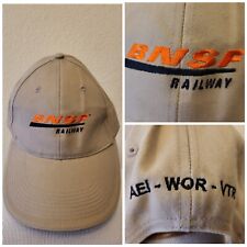 BNSF Burlington Northern Santa Fe Railway Hat Cap AEI-WOR-VTR Beige Cream Color picture