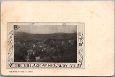 1900s NEWBURY, Vermont Postcard Bird's-Eye Panorama Village View / Thos. Keyes picture