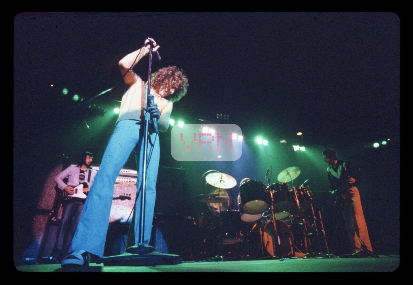 THE WHO Roger Daltrey Pete Townshend OX MOON NYC 1971 Vintage 35mm Slide T2