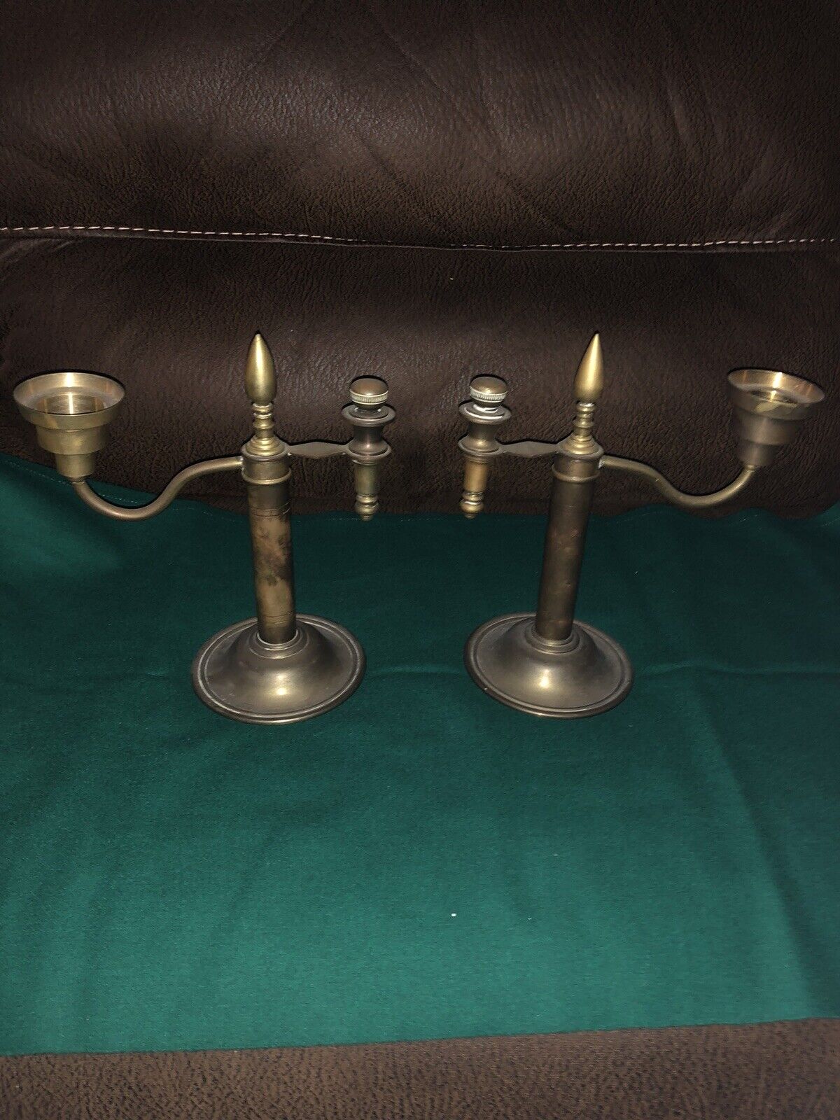 Antique Vintage Brass 1Tier Candle Stick Holders