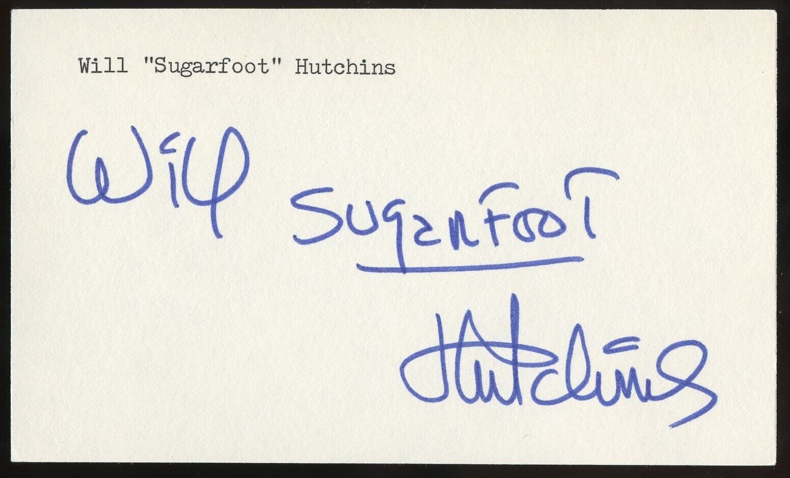Will Hutchins signed autograph auto 3x5 card Tom Brewster on Sugarfoot R667