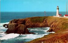 Newport Oregon OR Yaquina Head Lighthouse Highway Hwy 101 Coast Postcard picture
