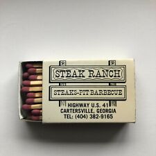 vintage match box atlanta molly malone's chowder house steak ranch cartersville  picture