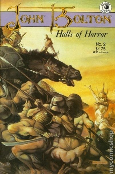 John Bolton Halls of Horror #2 FN+ 6.5 1985 Stock Image