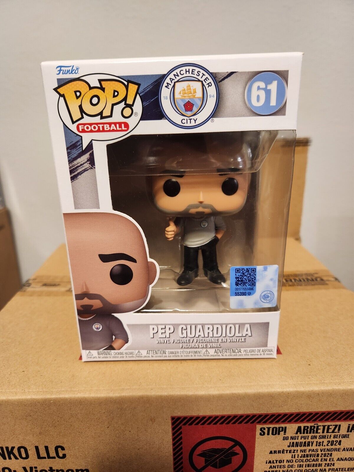 Funko POP Manchester City: Pep Guardiola #61 Premier League + Champions League