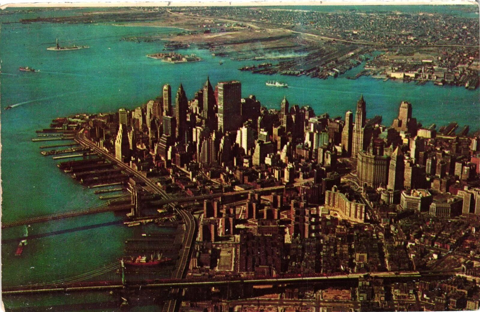 Vintage Postcard- LOWER MANHATTAN, NEW YORK CITY, N.Y.