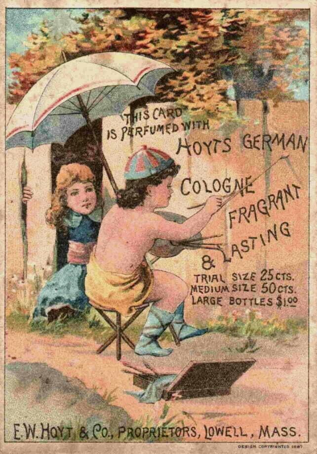 Hoyt's German Cologne Rubifoam N. Young Alburgh VT Vermont Victorian Trade Card