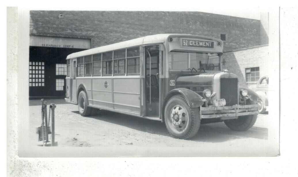 Vintage Snapshot of 1940s Fond du Lac Station Yellow Bus
